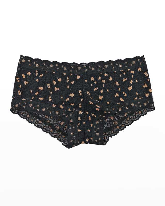 Cross-Dyed Leopard Lace Boyshorts